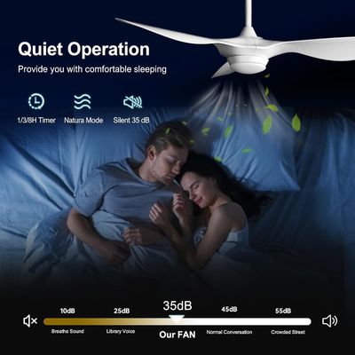 6 velocità 52 pollici soffitto ventilatore di illuminazione con controllo vocale remoto e APP