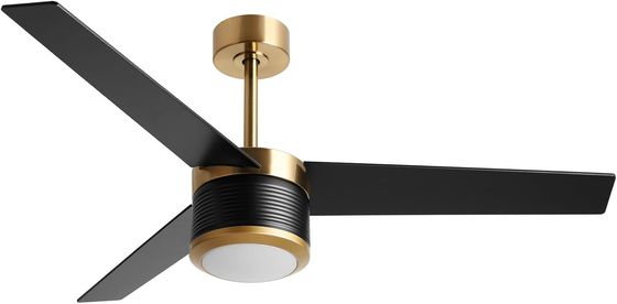 Ventilatore di soffitto WIFI intelligente in bianco nero oro 52 pollici piena luminosità
