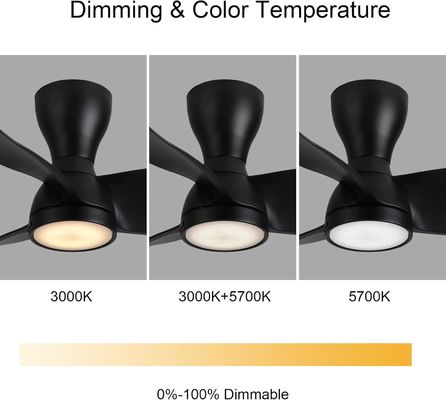 Elegante ventilatore di soffitto a motore a corrente continua da 36 pollici con controllo intelligente e Alexa / Google Assistant compatibile