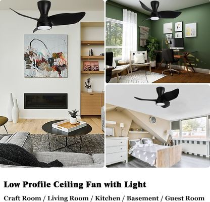 Elegante ventilatore di soffitto a motore a corrente continua da 36 pollici con controllo intelligente e Alexa / Google Assistant compatibile