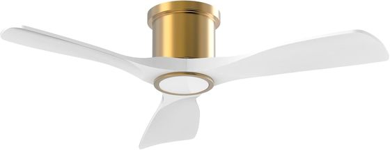 Ventilatore di soffitto da 52 pollici nero 3000K con motore a corrente continua reversibile a bassa efficienza