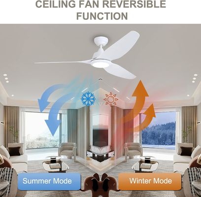 Ventilatore di soffitto silenzioso da 56 pollici con motore a corrente continua e illuminazione