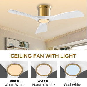 Ventilatore di soffitto da 52 pollici nero 3000K con motore a corrente continua reversibile a bassa efficienza