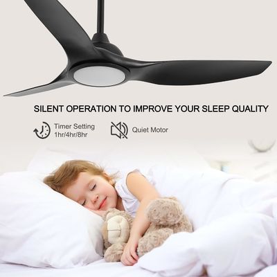 Ventilatore da 52 pollici con luce 3 colori temperatura per camera da letto CFM alto ventilatore di soffitto
