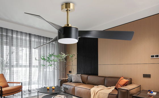 Intelligente risparmio energetico 52 pollici soffitto ventilatore illuminazione in nero