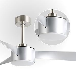 52 pollici di moda ventilatore di soffitto in argento con telecomando