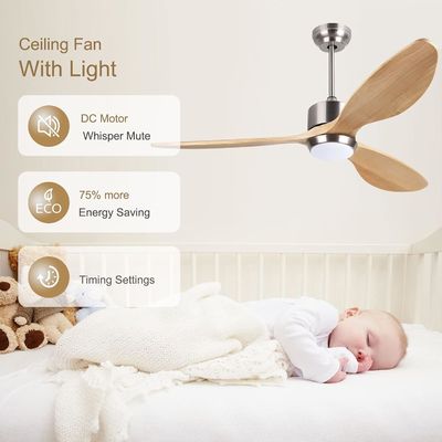 Ventilatore da soffitto bianco nero oro 52 con motore a corrente continua a 6 velocità
