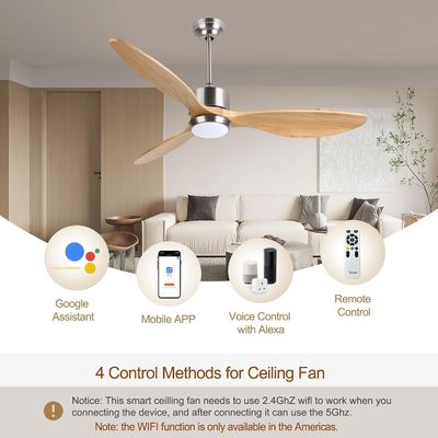 Ventilatore da soffitto bianco nero oro 52 con motore a corrente continua a 6 velocità