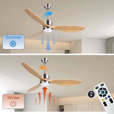 Ventilatore da soffitto bianco nero oro 52 con motore a corrente continua a 6 velocità