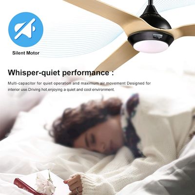 Ventilatore di soffitto da 52 pollici Design ottimizzato Downrod esterno montato Ventilatore di soffitto con luce