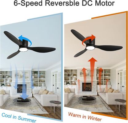 Ventilatore di soffitto bianco nero oro 52 con funzione di risparmio energetico