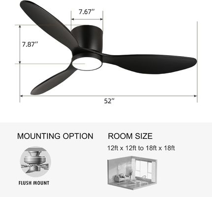 Ventilatore di soffitto bianco nero oro 52 con funzione di risparmio energetico