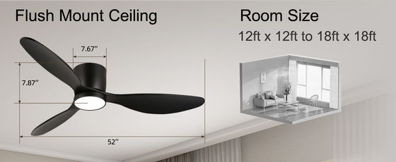 Ventilatore di soffitto bianco nero oro 52 con funzione di risparmio energetico