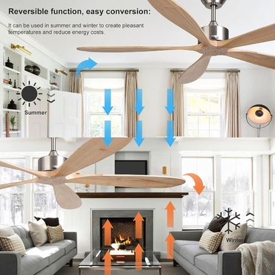 Ventilatore di soffitto intelligente con luce silenziosa e risparmio energetico Scelta a 6 velocità Compatibile con Alexa / Google Home