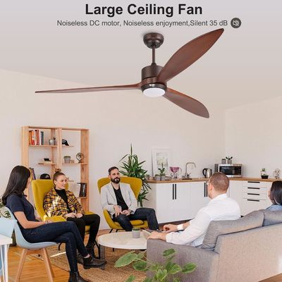 65 Luce di ventola da soffitto contemporanea con controllo vocale e luce a LED dimmabile