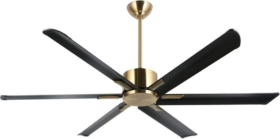 Ventilatore di soffitto intelligente da 72 pollici con luci in finitura nera/bianca/oro