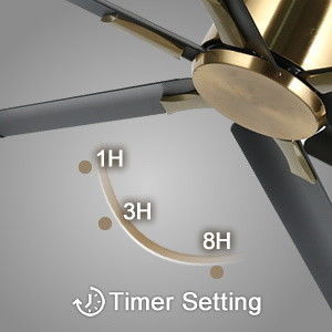 Ventilatore di soffitto intelligente da 72 pollici con luci in finitura nera/bianca/oro