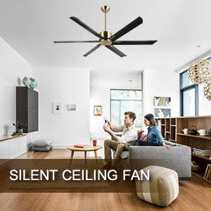 Ventilatore di soffitto intelligente da 72 pollici con luci in finitura nera/bianca/oro
