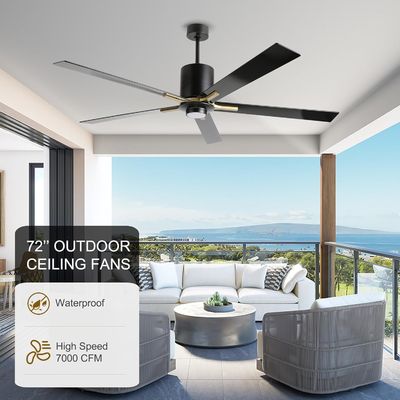 Bianco motore a corrente continua blade silenzioso ventilatore di soffitto luce 72 pollici con 3 velocità di cambio colore