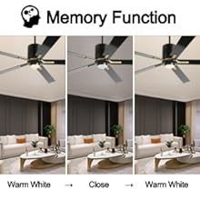 Bianco motore a corrente continua blade silenzioso ventilatore di soffitto luce 72 pollici con 3 velocità di cambio colore