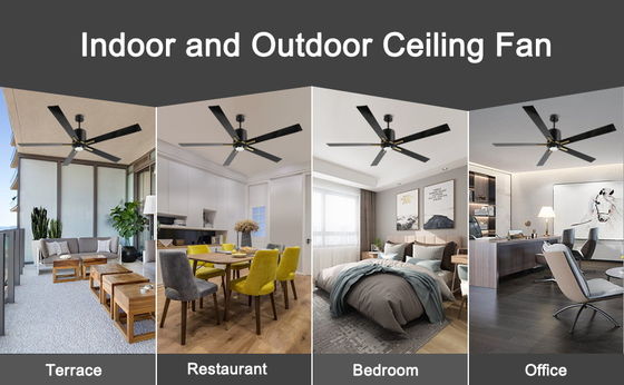 Bianco motore a corrente continua blade silenzioso ventilatore di soffitto luce 72 pollici con 3 velocità di cambio colore