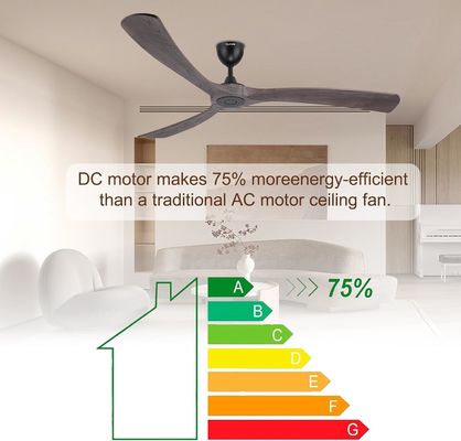 Ventilatore di soffitto intelligente a 6 velocità con luce controllata da Alexa