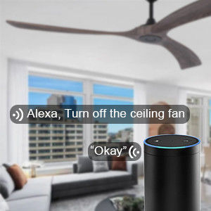 Ventilatore di soffitto intelligente a 6 velocità con luce controllata da Alexa