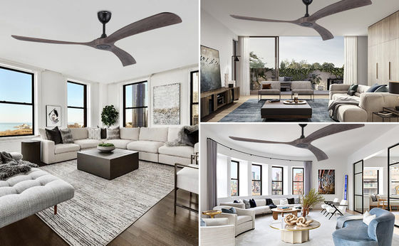 Ventilatore di soffitto intelligente a 6 velocità con luce controllata da Alexa
