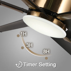Ventilatore di soffitto intelligente moderno da 72 pollici con luce in ABS bianco