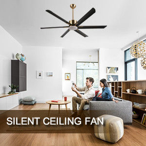 Ventilatore di soffitto intelligente moderno da 72 pollici con luce in ABS bianco