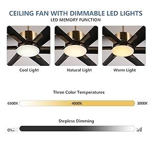 Ventilatore di soffitto intelligente moderno da 72 pollici con luce in ABS bianco