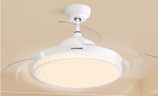 Ventilatore di soffitto intelligente con accento oro con luci a LED e controllo vocale