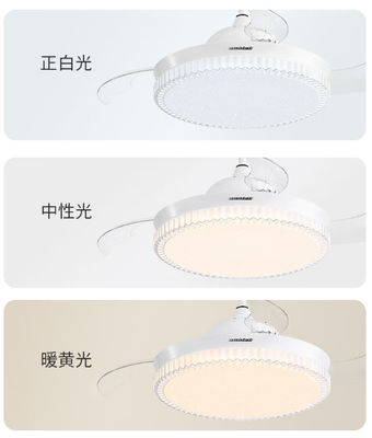 Ventilatore di soffitto intelligente con accento oro con luci a LED e controllo vocale