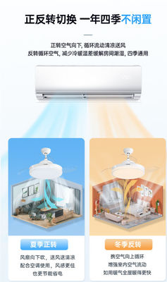 Ventilatore di soffitto intelligente con accento oro con luci a LED e controllo vocale