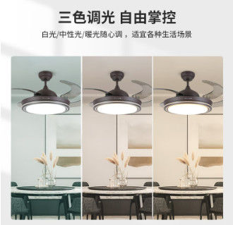 Ventilatore di soffitto Wi-Fi intelligente con luce e motore DC