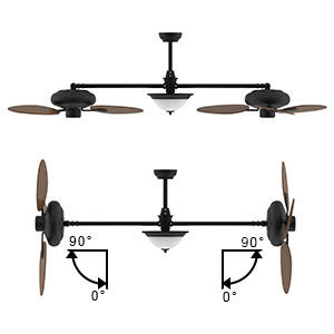 Moderno ventilatore di soffitto intelligente da 86 pollici con kit di luce e motore CC a 3 velocità
