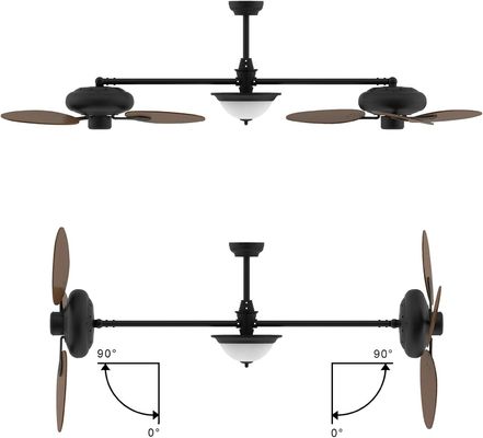 Moderno ventilatore di soffitto intelligente da 86 pollici con kit di luce e motore CC a 3 velocità
