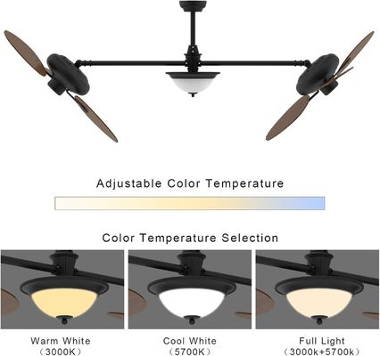 Moderno ventilatore di soffitto intelligente da 86 pollici con kit di luce e motore CC a 3 velocità