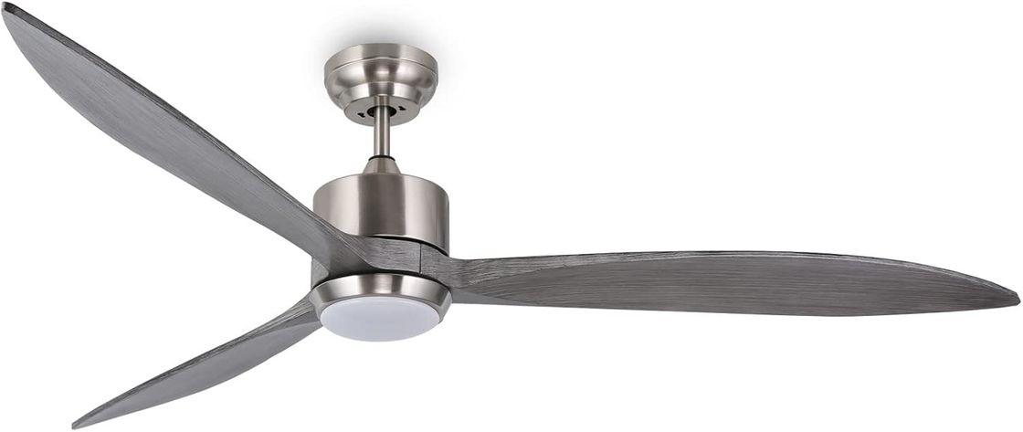 Ventilatore di soffitto silenzioso a motore a corrente continua con controllo APP intelligente luce LED dimmabile a 3 colori e 6 velocità di scelta