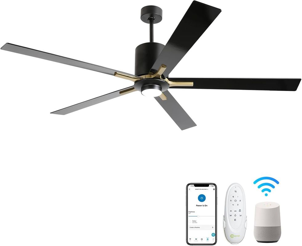 Bianco motore a corrente continua blade silenzioso ventilatore di soffitto luce 72 pollici con 3 velocità di cambio colore